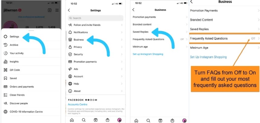 پاسخ خودکار در اینستاگرام