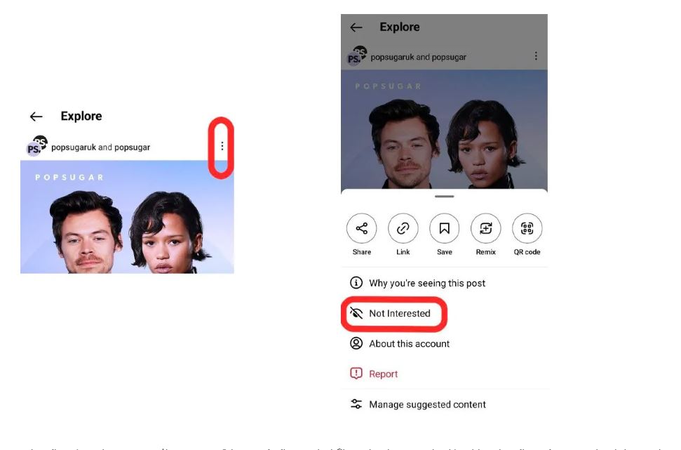 چگونه اکسپلور اینستاگرام را ریست کنیم